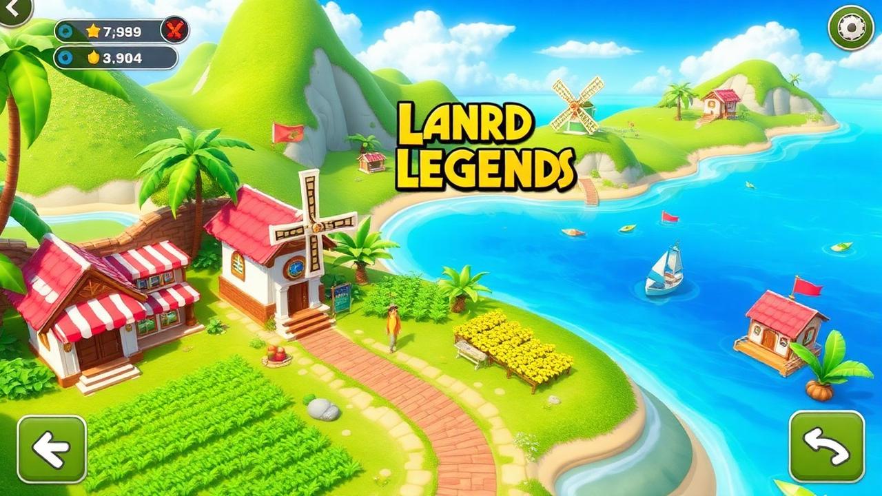 Island farming — build crops and windmills on your tropical island